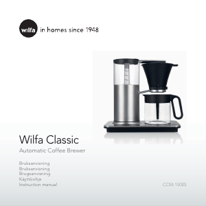 Manual Wilfa CCM-1500S Classic Coffee Machine