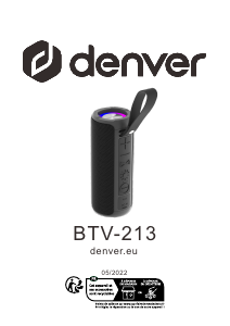 Käyttöohje Denver BTV-213GR Kaiutin