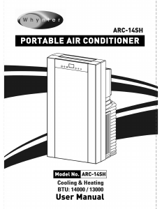 Manual Whynter ARC-14SH Air Conditioner