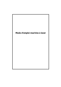 Mode d’emploi Wellington WL1009CA3 Lave-linge