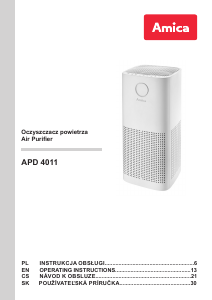 Manual Amica APD 4011 Air Purifier