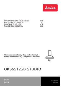 Instrukcja Amica OKS 6512S B Studio Okap kuchenny