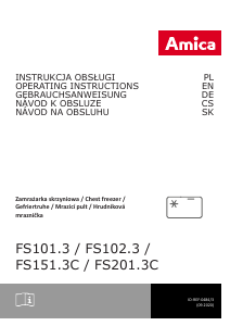 Instrukcja Amica FS102.3 Zamrażarka