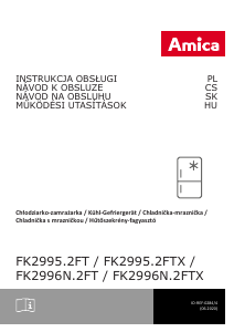 Instrukcja Amica FK2995.2FTX Lodówko-zamrażarka