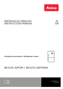 Instrukcja Amica BK34051.6 DFZOL Lodówko-zamrażarka