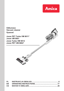 Manual Amica VM 9012 Joran Turbo Vacuum Cleaner