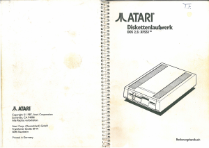 Bedienungsanleitung Atari XF551 Diskettenlaufwerk