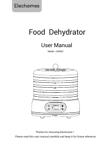 Manual Elechomes UH0401 Food Dehydrator