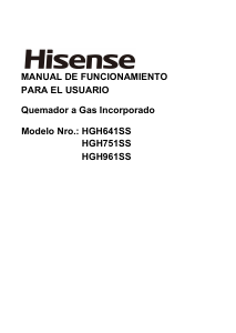 Manual de uso Hisense HGH751SS Placa