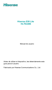 Manual de uso Hisense E50 Lite Teléfono móvil