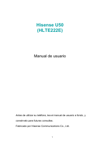 Manual de uso Hisense U50 Teléfono móvil