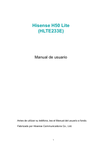 Manual de uso Hisense H50 Lite Teléfono móvil