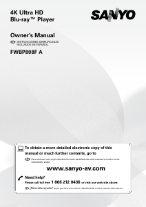 Handleiding Sanyo FWBP808F-A Blu-ray speler
