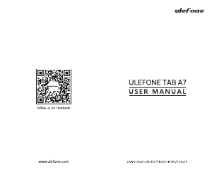 説明書 Ulefone Tab A7 タブレット