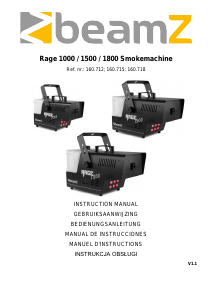 Manual de uso Beamz Rage 1800 Máquina de humo