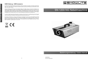 Manual Showlite SN-1200-NG Fog Machine