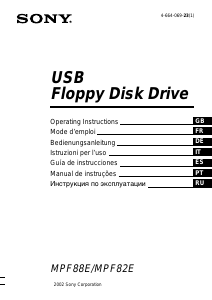 Mode d’emploi Sony MPF82E Lecteur de disquette