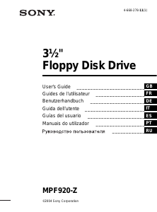 Bedienungsanleitung Sony MPF920-Z Diskettenlaufwerk