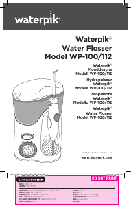 Handleiding Waterpik WP-100 Flosapparaat