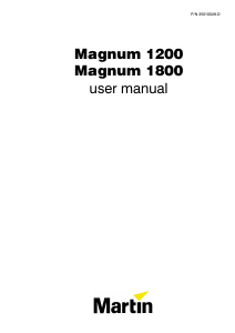 Manual Martin Magnum 1800 Fog Machine
