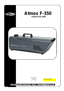 Manuale Showtec Atmos F-350 Macchina della nebbia