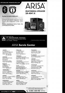 Panduan Arisa SA-4041A Sistem Home Theater