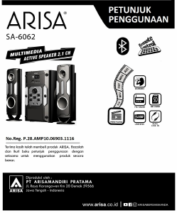 Panduan Arisa SA-6062 Sistem Home Theater