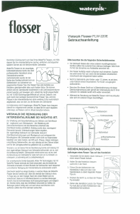 Bedienungsanleitung Waterpik FLW-220E Flosser