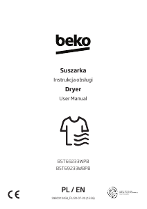 Manual BEKO B5T69233WBPB Dryer