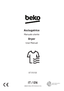 Manuale BEKO BT393SB Asciugatrice