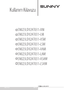 Kullanım kılavuzu Sunny SN023LD12AT031-VM LED televizyon