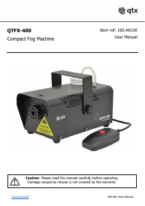 Manual QTX QTFX-400 Fog Machine