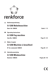 Mode d’emploi Renkforce A-1200 Machine à fumée