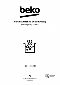 Instrukcja BEKO HII64401SMTX Płyta do zabudowy