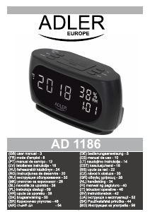 Manual Adler AD 1186 Alarm Clock Radio