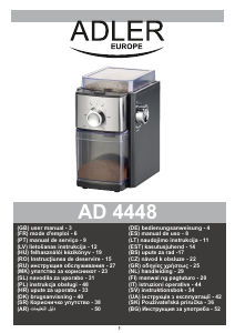 Bedienungsanleitung Adler AD 4448 Kaffeemühle