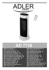 Manuale Adler AD 7738 Termoventilatore