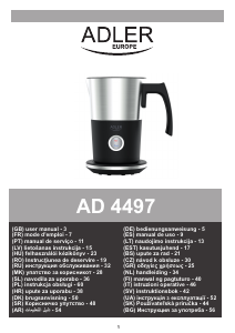 Посібник Adler AD 4497 Капучинатор