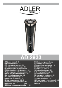 Manual Adler AD 2933 Máquina barbear