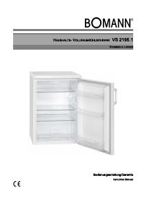Bedienungsanleitung Bomann VS 2195.1 E Kühlschrank
