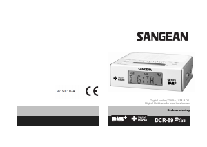Bruksanvisning Sangean DCR-89 Plus Klokkeradio