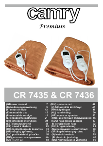 Manual Camry CR 7435 Cobertor eléctrico