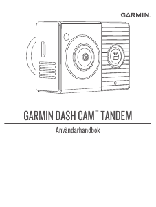 Bruksanvisning Garmin Dash Cam Tandem Actionkamera