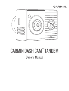 Manual Garmin Dash Cam Tandem Action Camera