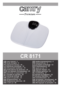 Handleiding Camry CR 8171b Weegschaal