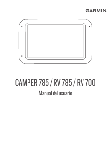 Manual de uso Garmin Camper 785 Navegación para coche