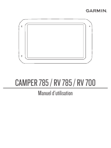 Mode d’emploi Garmin Camper 785 Système de navigation