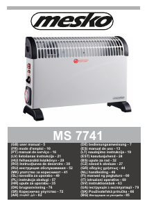 Návod Mesko MS 7741w Ohrievač