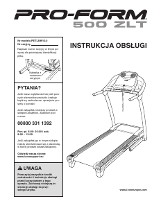 Instrukcja Pro-Form 500 ZLT Bieżnia