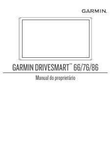 Manual Garmin DriveSmart 86 Sistema de navegação
